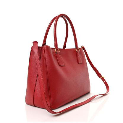 Prada Saffiano Medium Galleria Double Zip Tote Fuoco 2 of 8