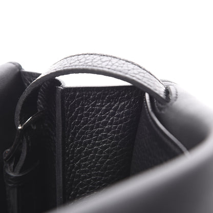 Hermes Taurillon Clemence Halzan 31 GM Black 9 of 12