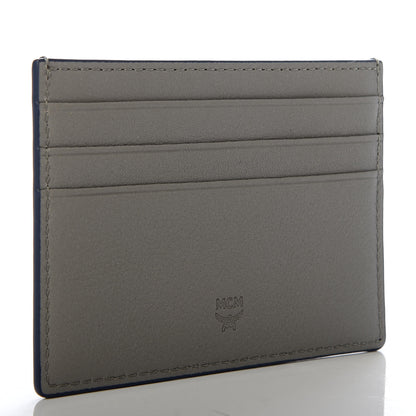 MCM Coburg Injection Embossed Card Case Navy Grey 3 of 7