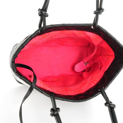 Chanel Calfskin Quilted Large Cambon Tote Black White 5 of 7