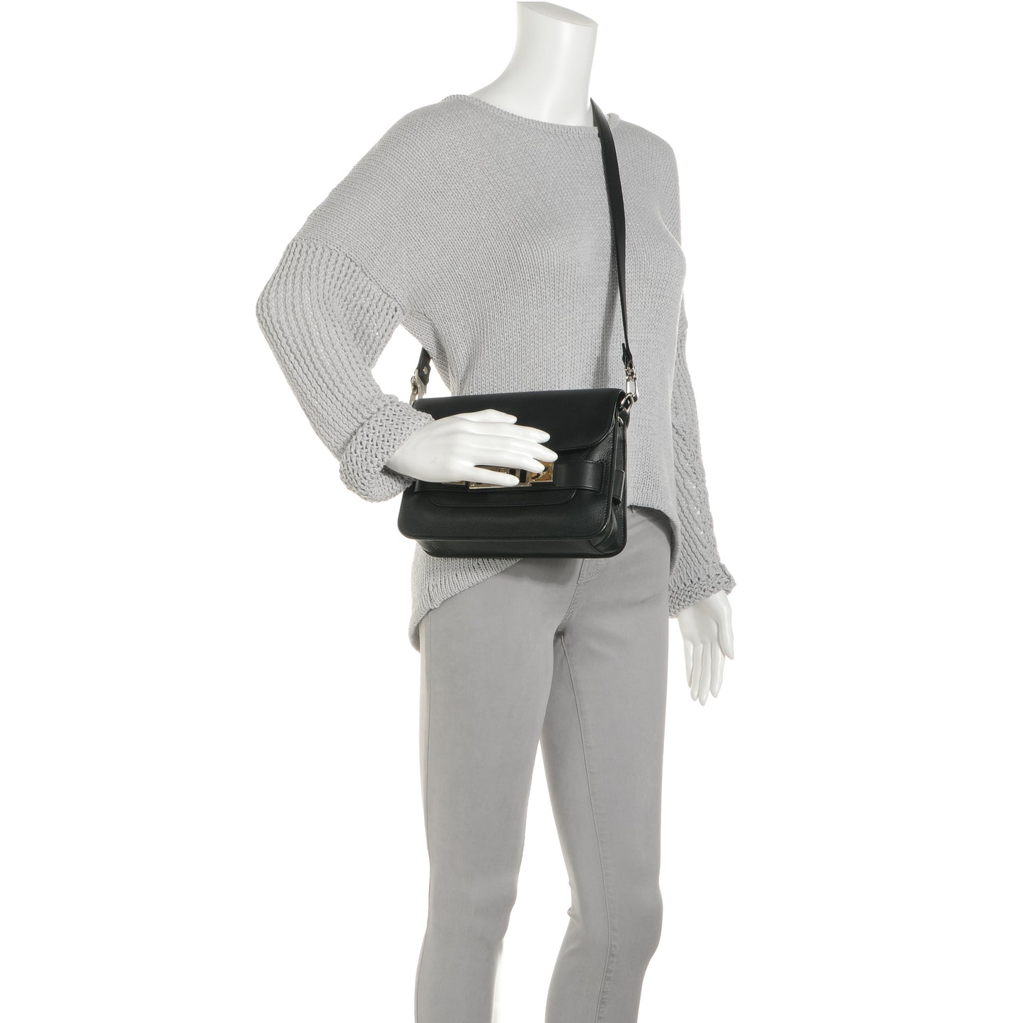 Leather Mini PS11 Classic Shoulder Bag Black