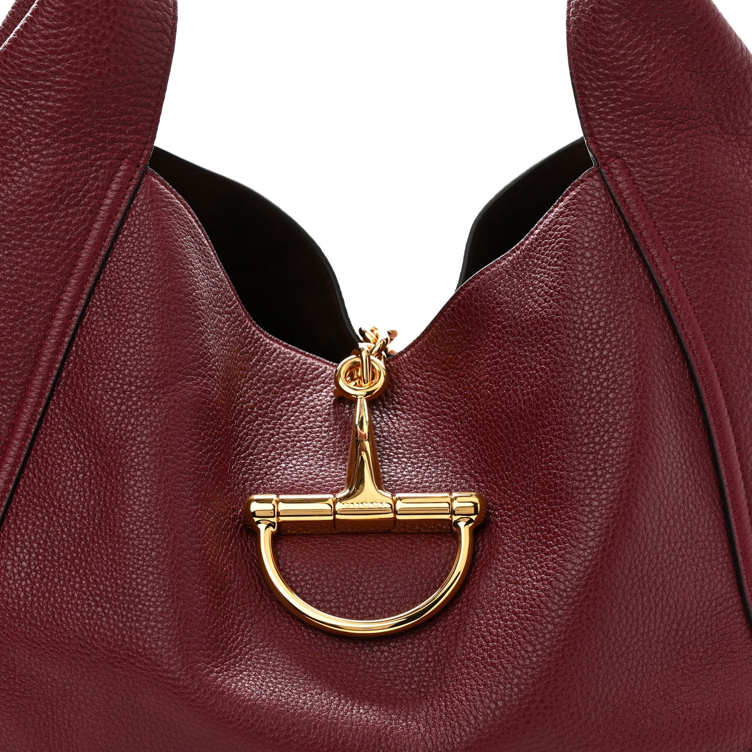 Gucci Grained Calfskin Softbit Maxi Shoulder Bag Rosso Ancora Red 8 of 10