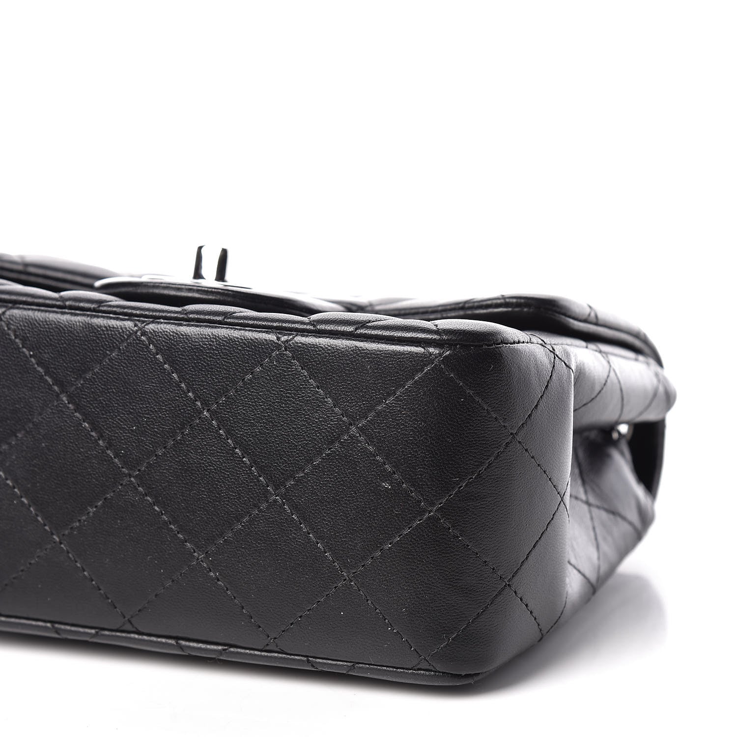 Chanel Lambskin Quilted Mini Square Flap Black 9 of 15