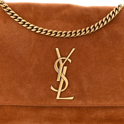 Saint Laurent Smooth Calfskin Suede Medium Reversible Monogram Kate Satchel Brick 12 of 17
