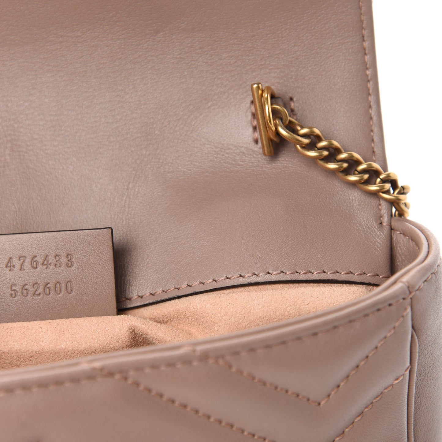Calfskin Matelasse Super Mini GG Marmont Shoulder Bag Porcelain Rose