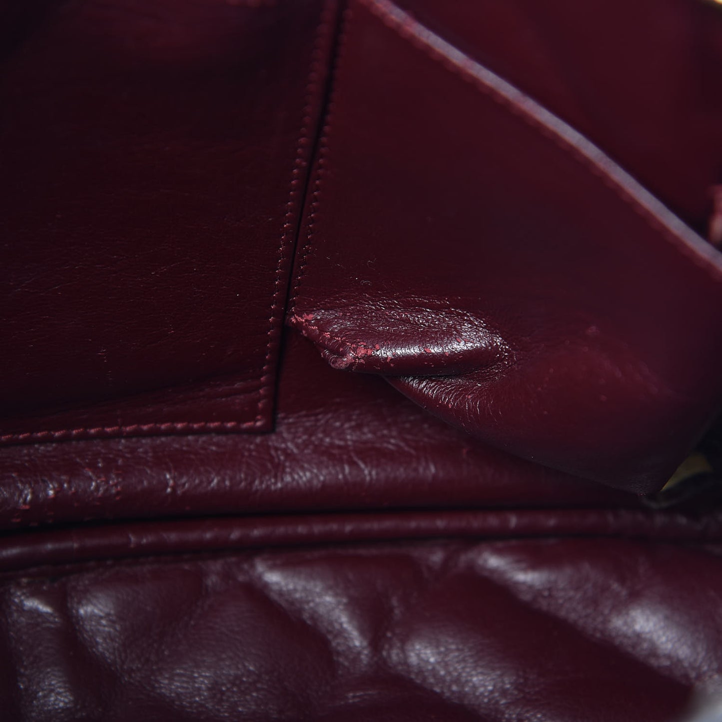 Aged Calfskin Quilted Large Reissue Camera Case Black