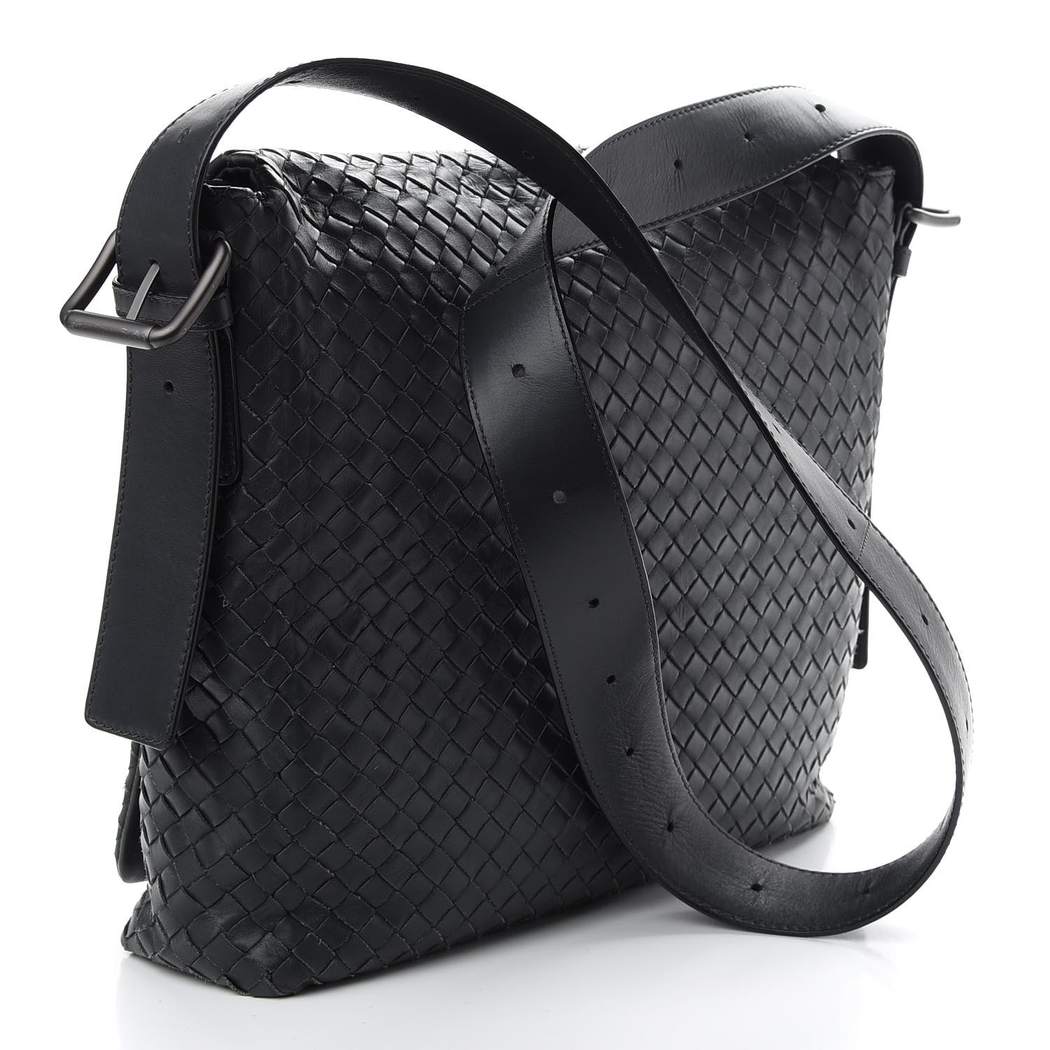 Bottega Veneta Nappa Intrecciato Messenger Bag Ferro Gray 3 of 9
