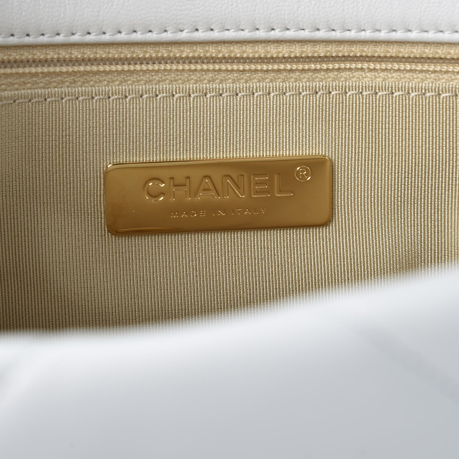 Chanel Lambskin Quilted Medium 19 Flap White 7 of 9