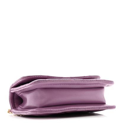 Chanel Shiny Lambskin Quilted Extra Mini Flap Purple 4 of 12
