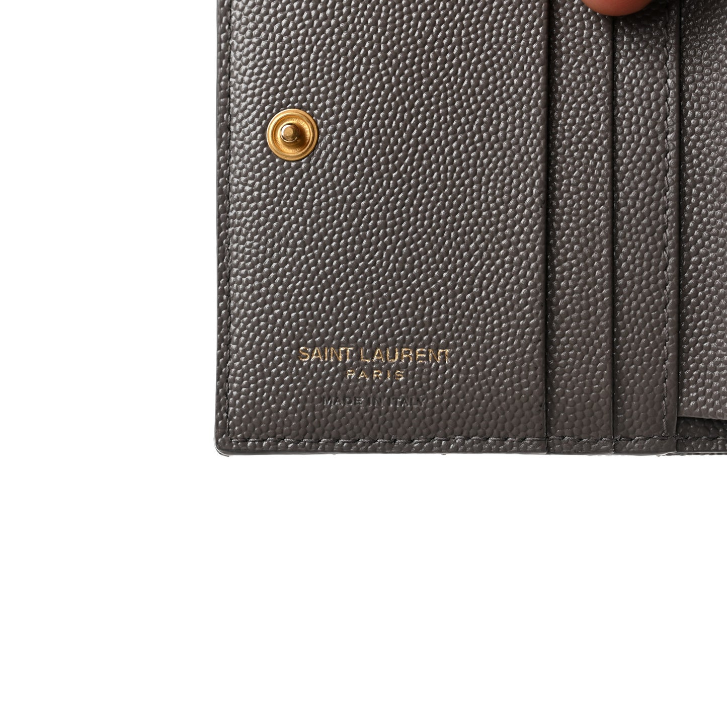 Grain De Poudre Matelasse Chevron Monogram Zipped Card Case Tech Fog