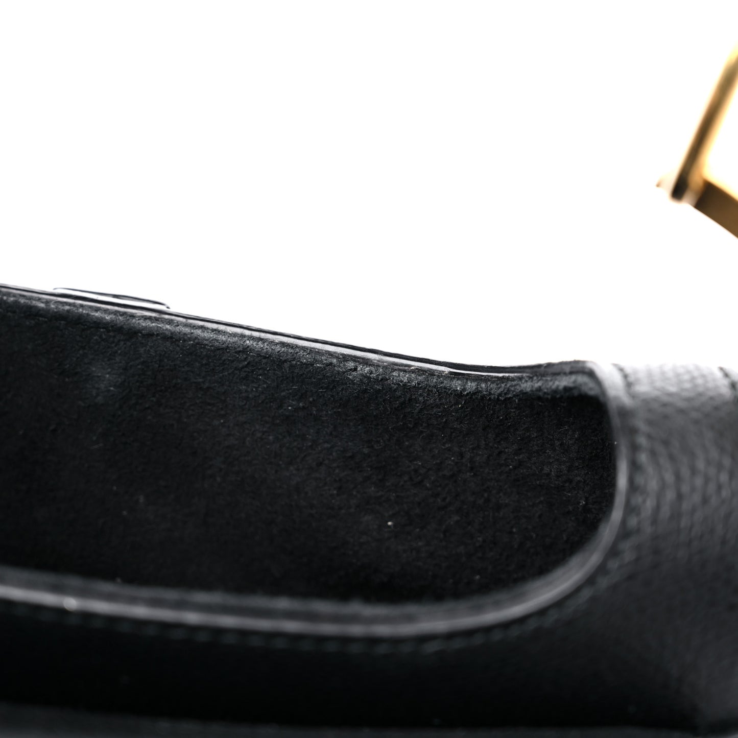 Grained Calfskin Mini Saddle Bag Black