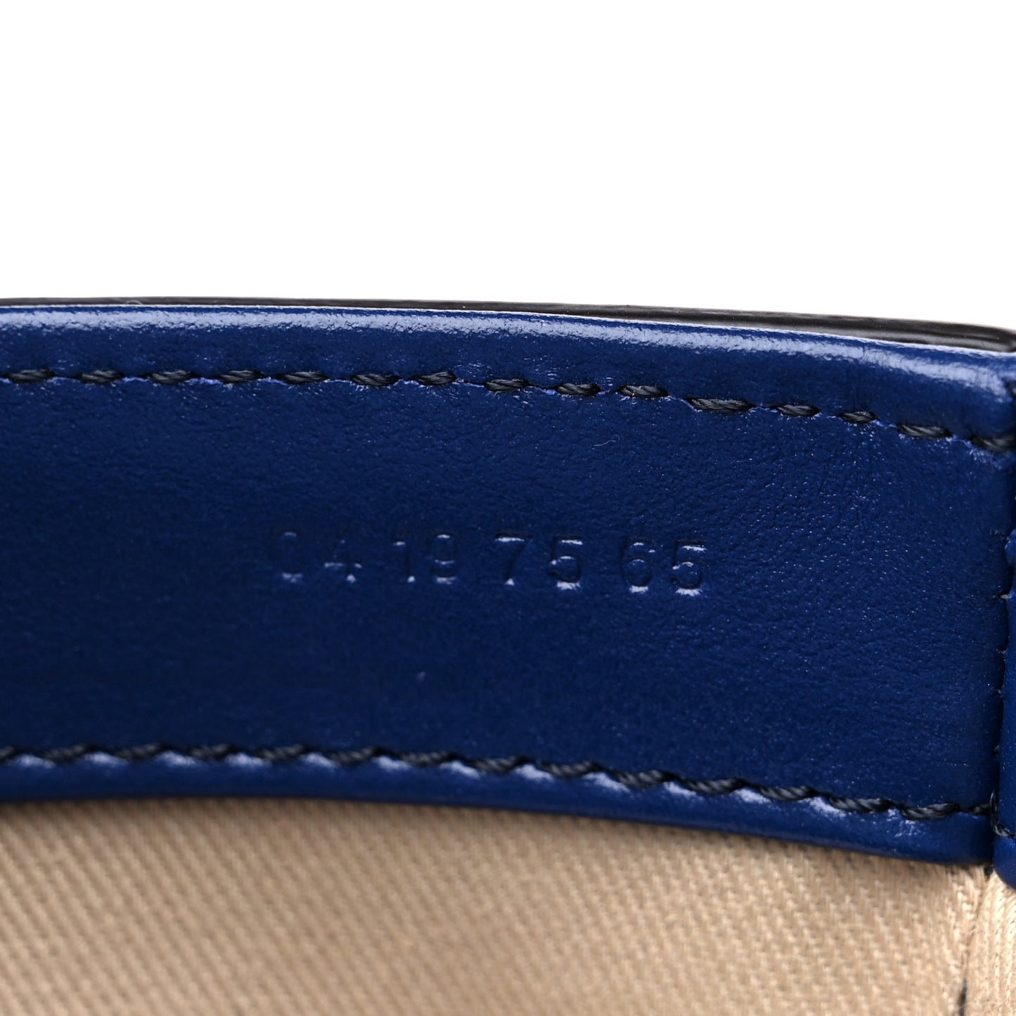 Calfskin Crocodile Lizard Embossed Mini C Double Carry Blue Brown