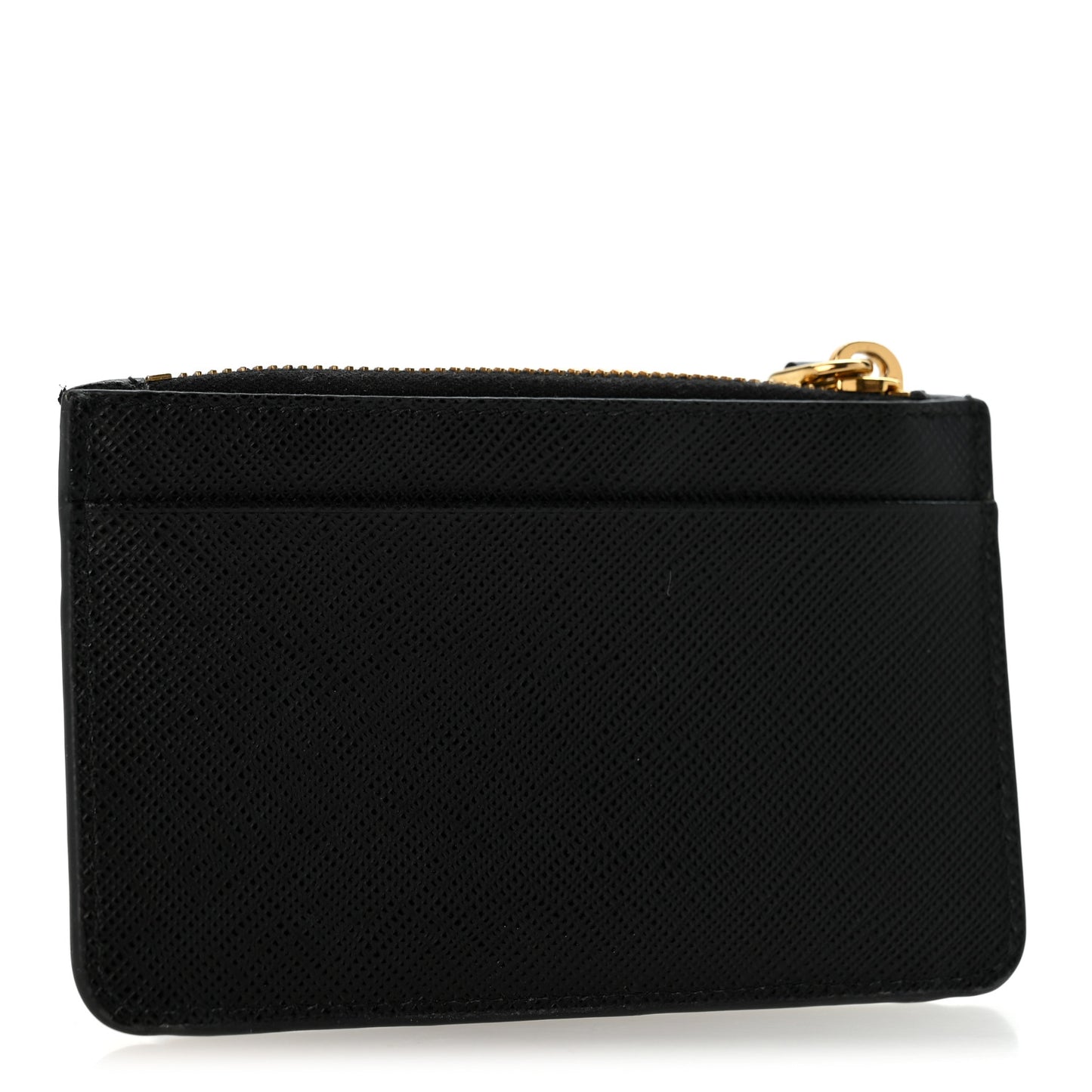Saffiano Metal Coin Case Card Holder Black