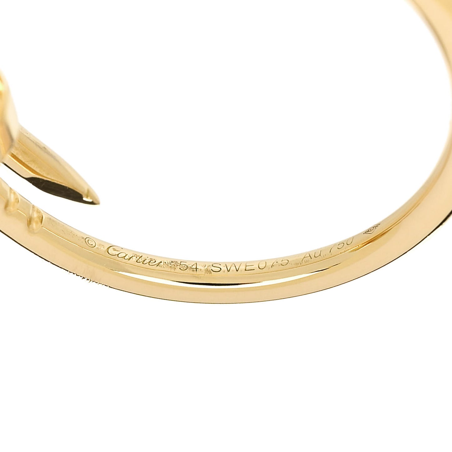 18K Yellow Gold Small Juste Un Clou Ring 54 7