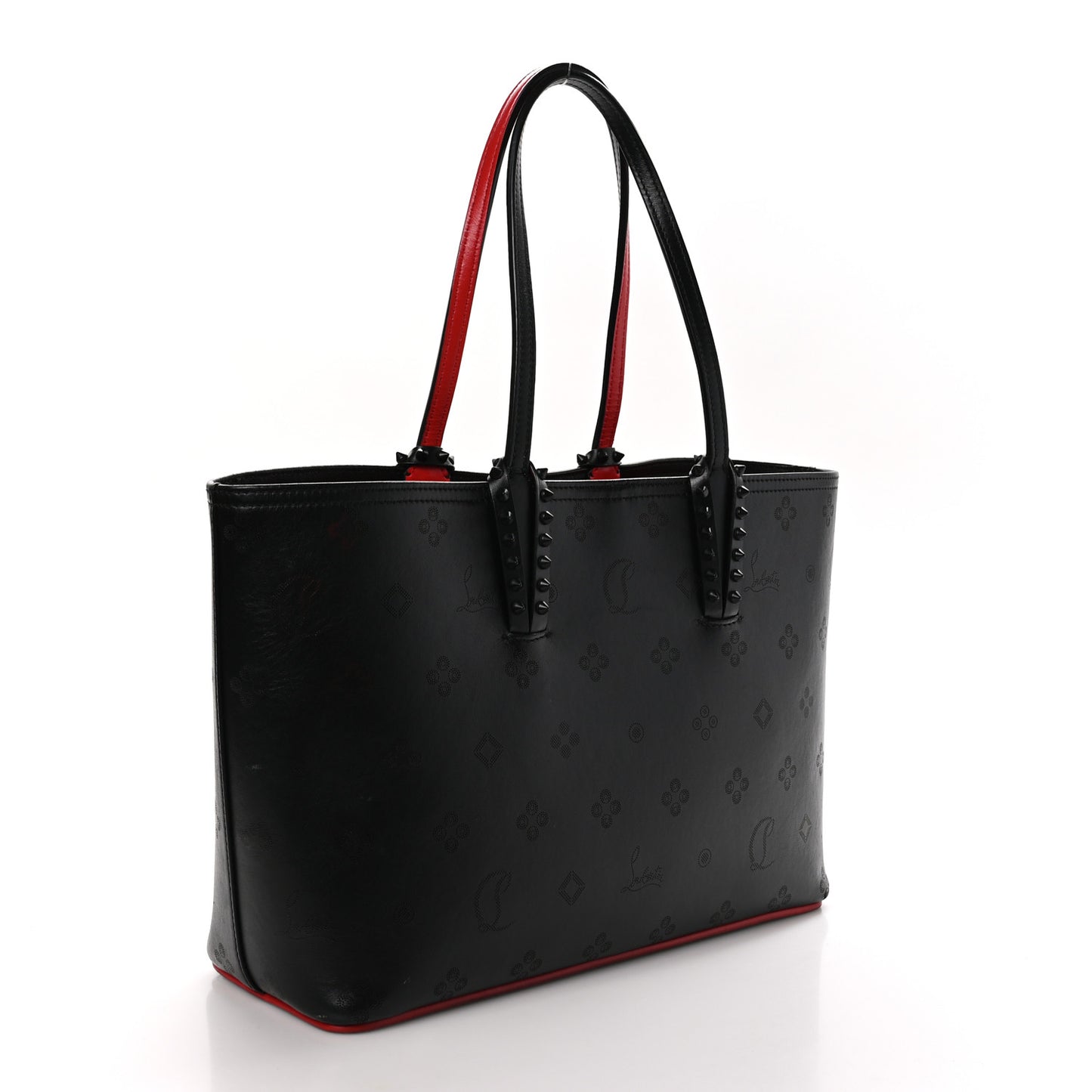 Calfskin Loubinthesky East West Cabata Tote Black