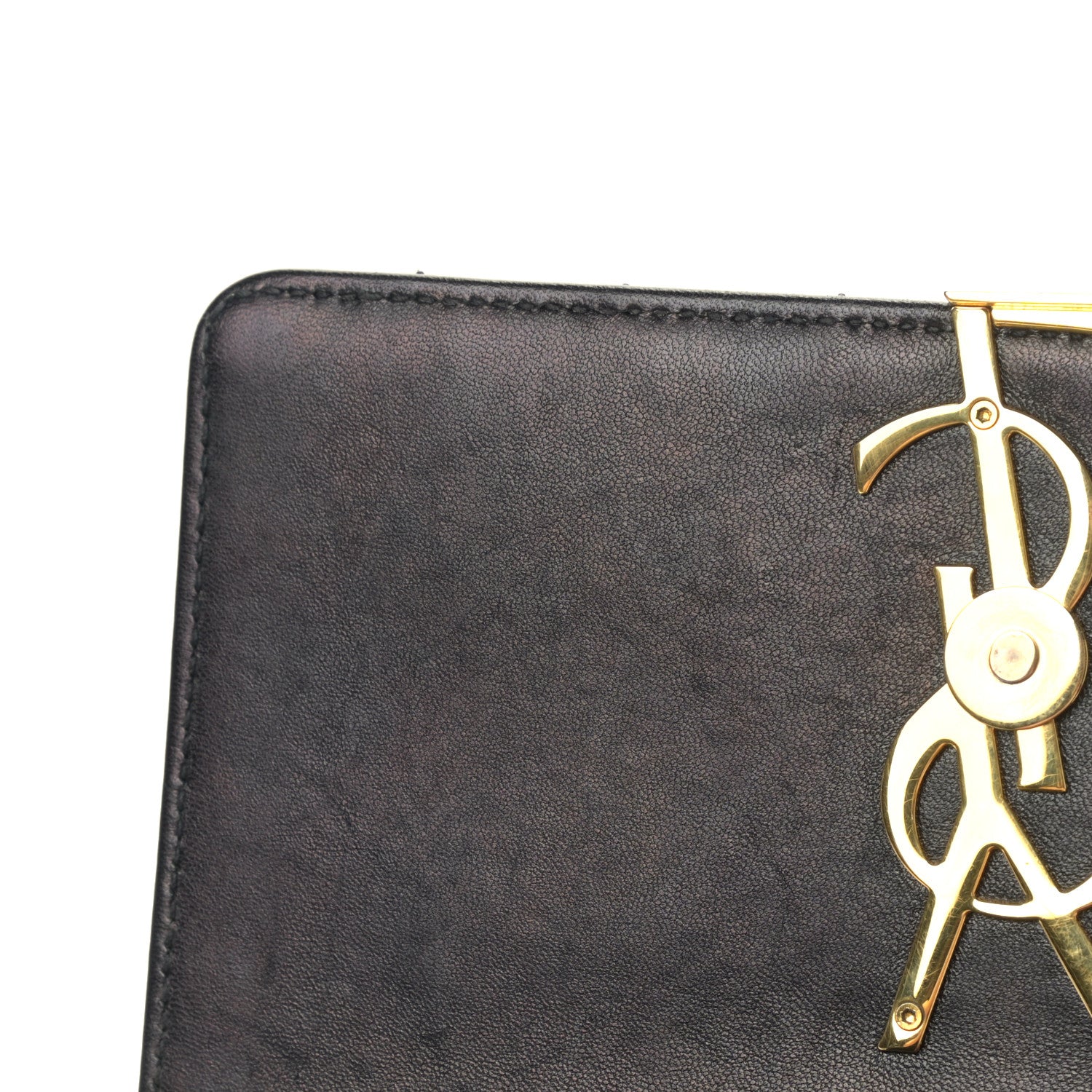 Saint Laurent Patent Calfskin Matelasse Monogram Medium Vicky Chain Bag Black 10 of 10