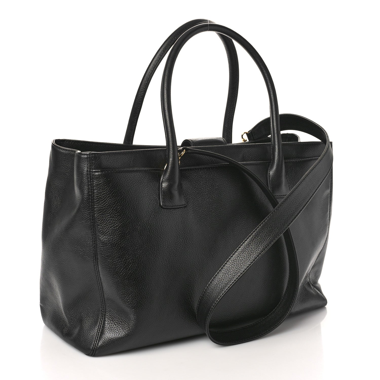 Chanel Caviar Medium Cerf Executive Shopper Tote Black 4 of 10