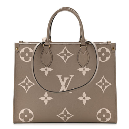 Louis Vuitton Empreinte Monogram Giant Onthego MM Tourterelle Creme 1 of 9