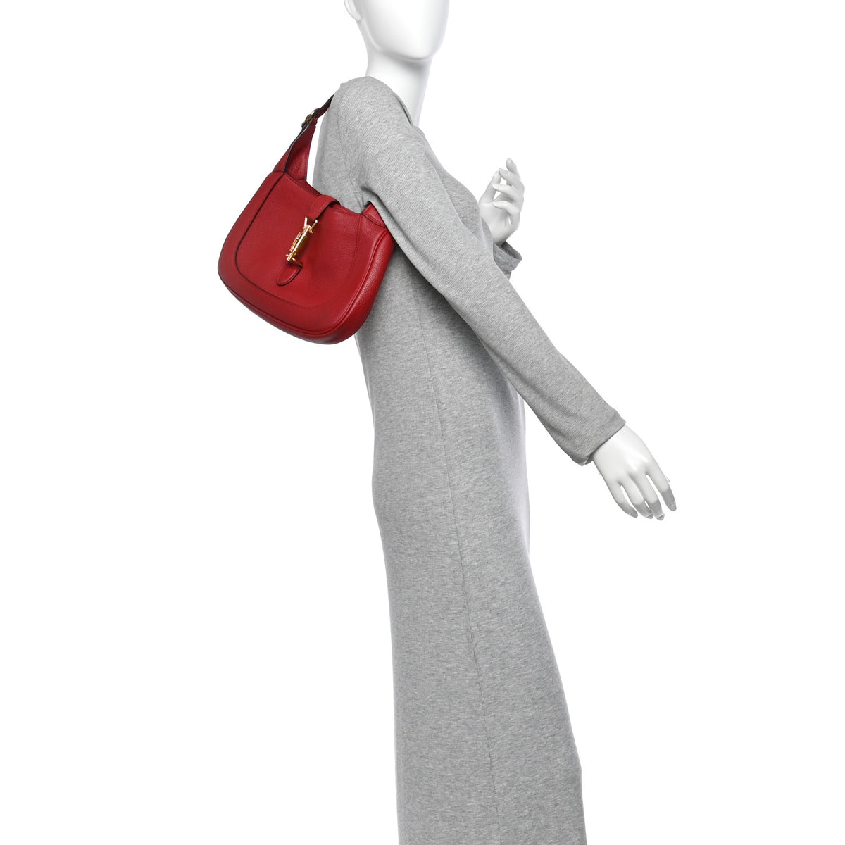 Gucci Ancora Calfskin Small Jackie 1961 Hobo Red 2 of 11