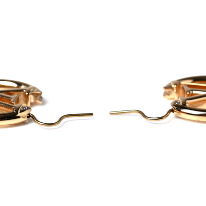 Louis Vuitton Metal Small Louise Hoop Earrings Gold 3 of 5