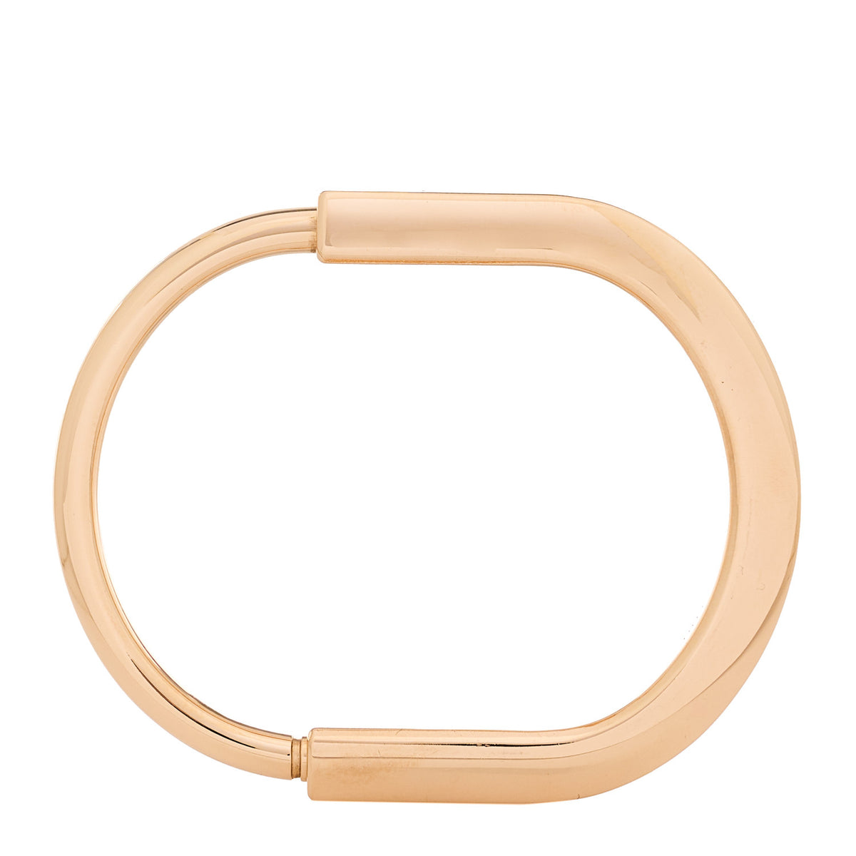 18K Rose Gold Diamond Tiffany Lock Bangle Bracelet