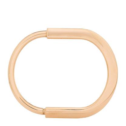 Tiffany 18K Rose Gold Diamond Tiffany Lock Bangle Bracelet 6 of 7
