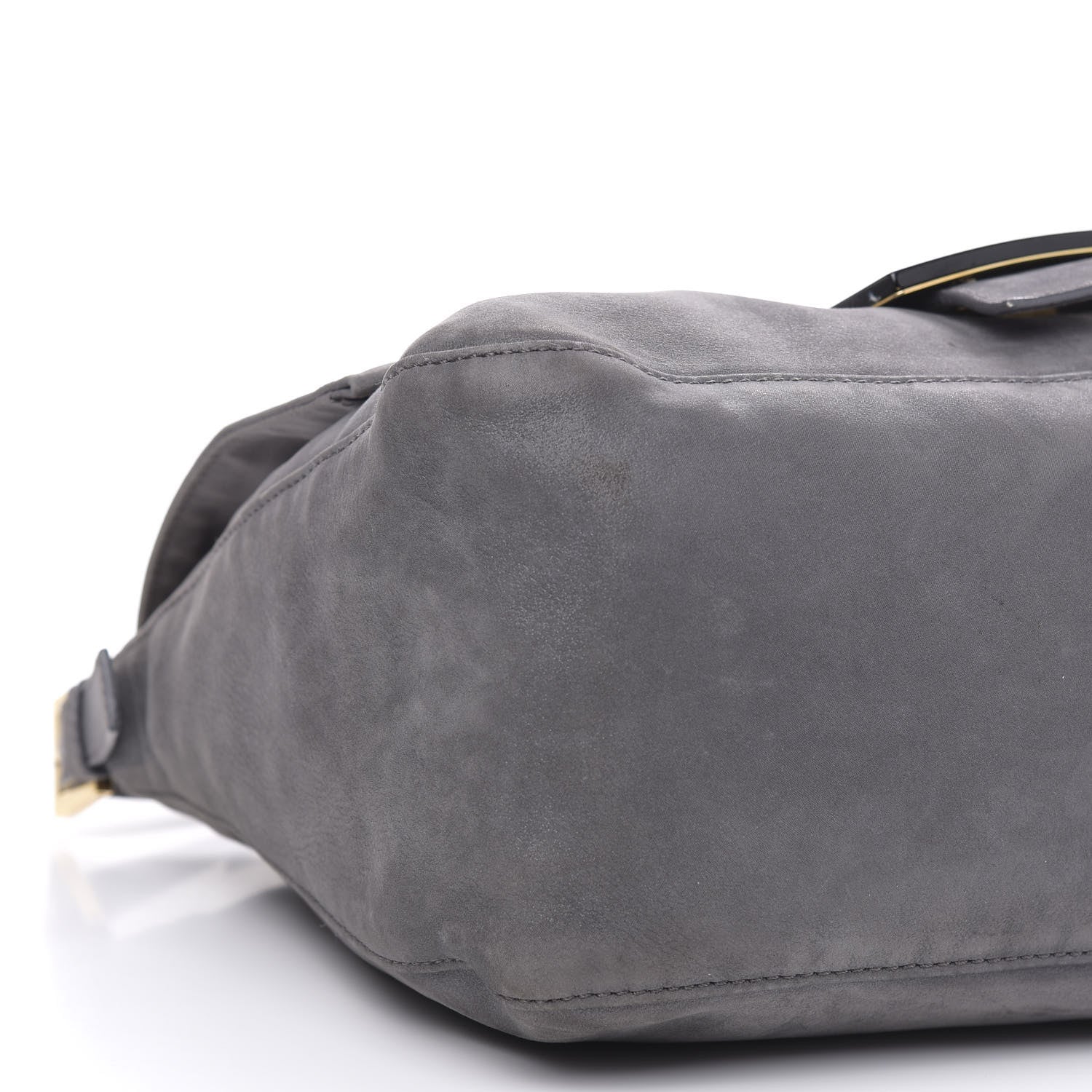 Fendi Vitello Savana Big Mama Baguette Grigio Tartaruga Natural 8 of 12