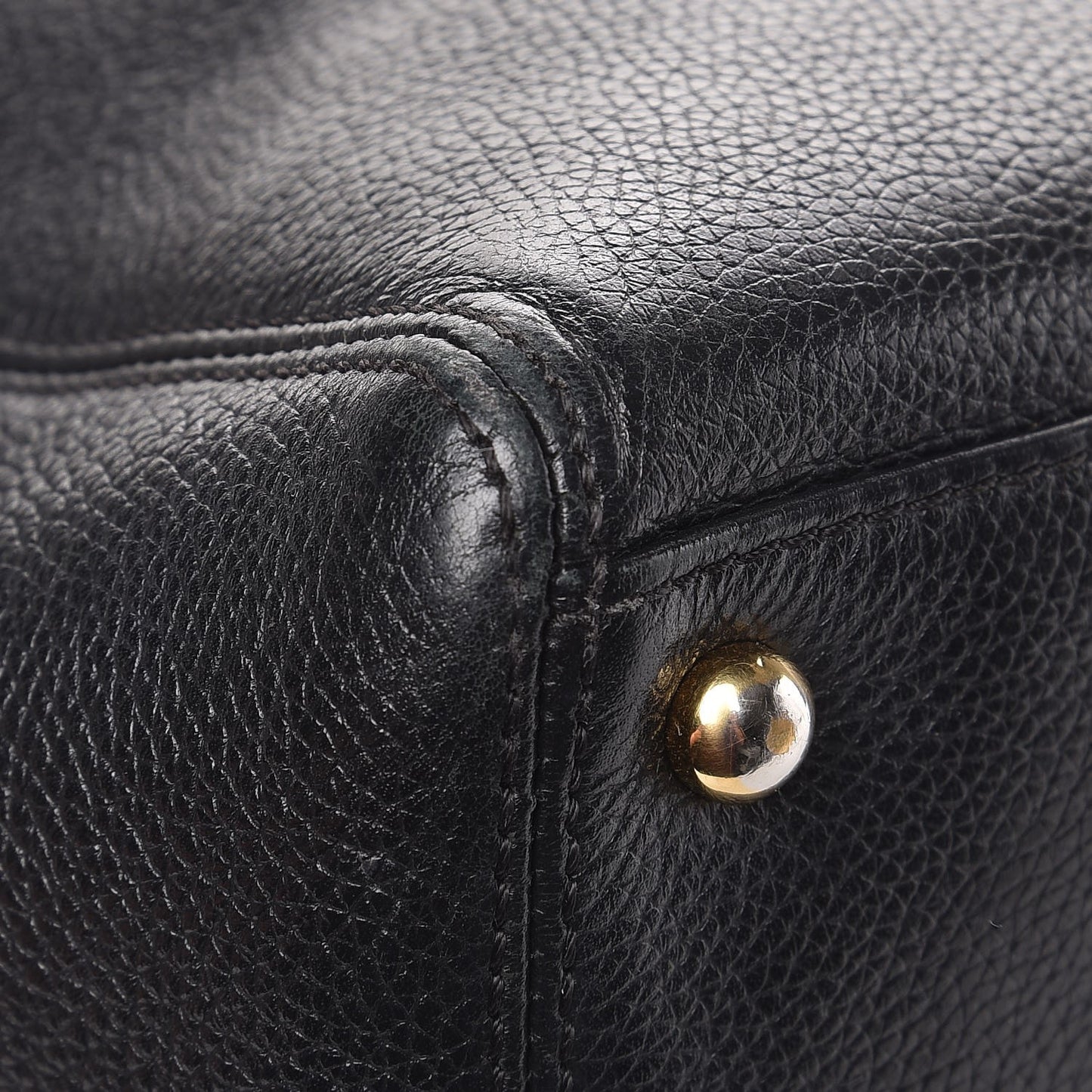 Calfskin Cerf Executive Shopper Tote Black