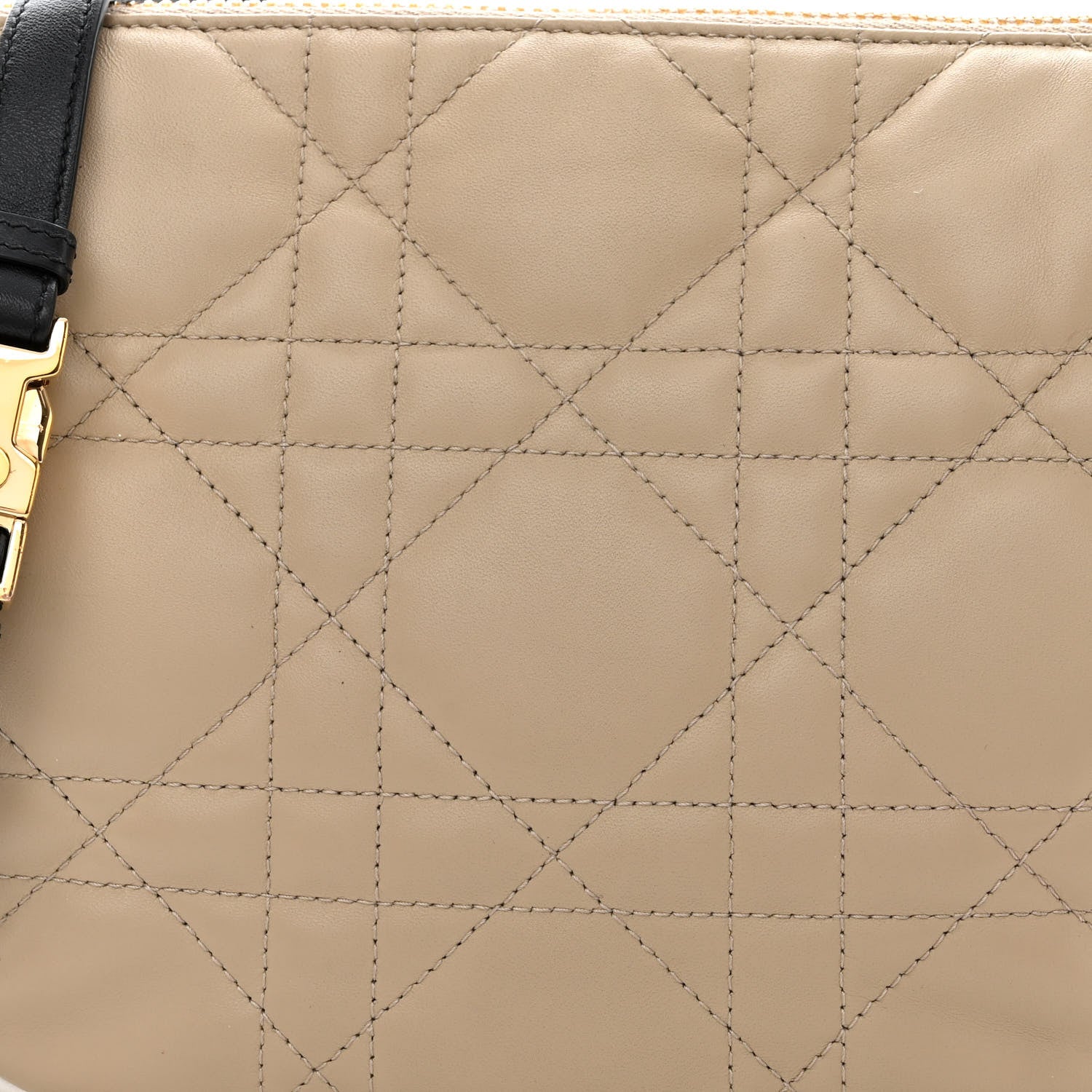 Christian Dior Lambskin Cannage Medium Dior Vibe Hobo Bag Beige 8 of 12