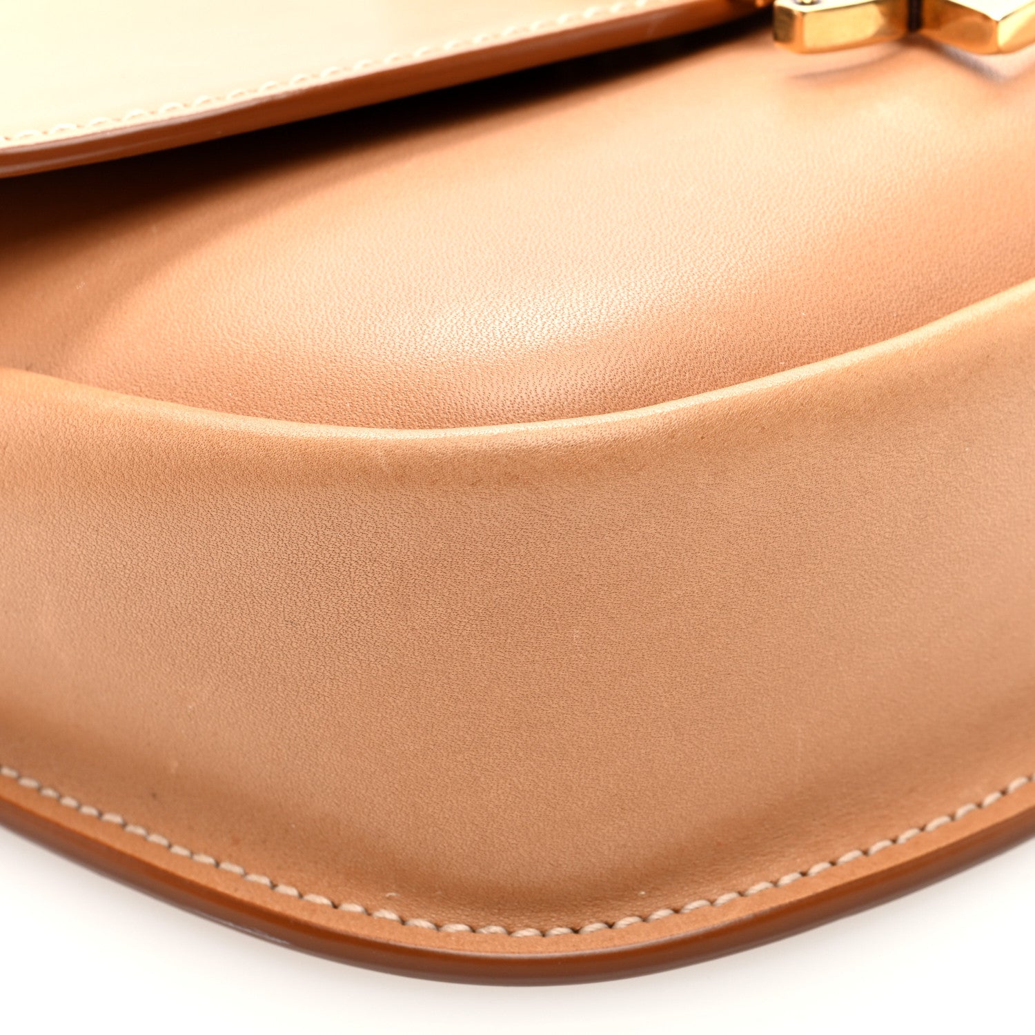 Saint Laurent Smooth Vintage Calfskin Small Kaia Satchel Brown Gold 8 of 10