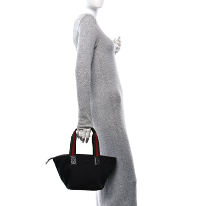 Gucci GG Monogram Small Web Handle Bucket Tote Black 2 of 10