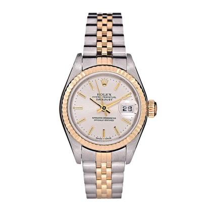Rolex Stainless Steel 18K Yellow Gold 26mm Oyster Perpetual Datejust Watch Silver 79173 1 of 6