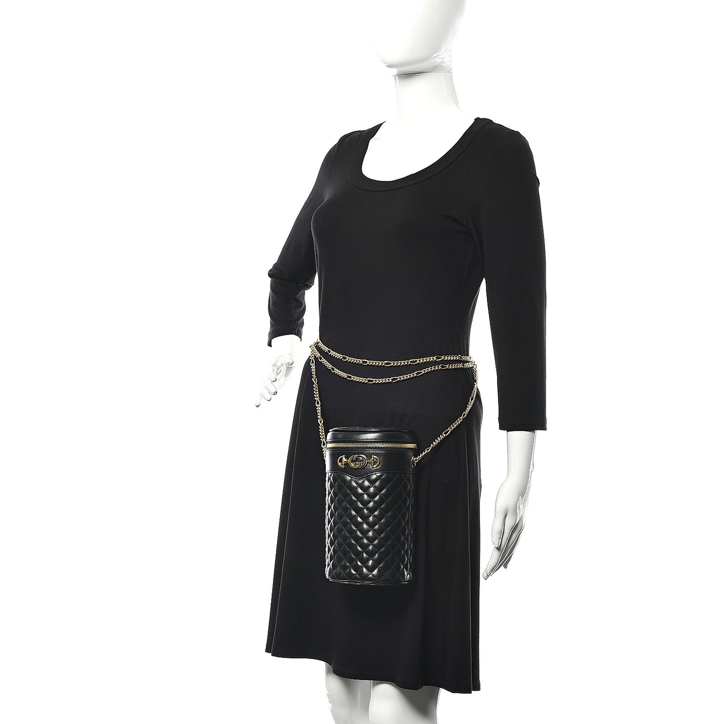 Calfskin Trapuntata Zumi Belt Bag Black