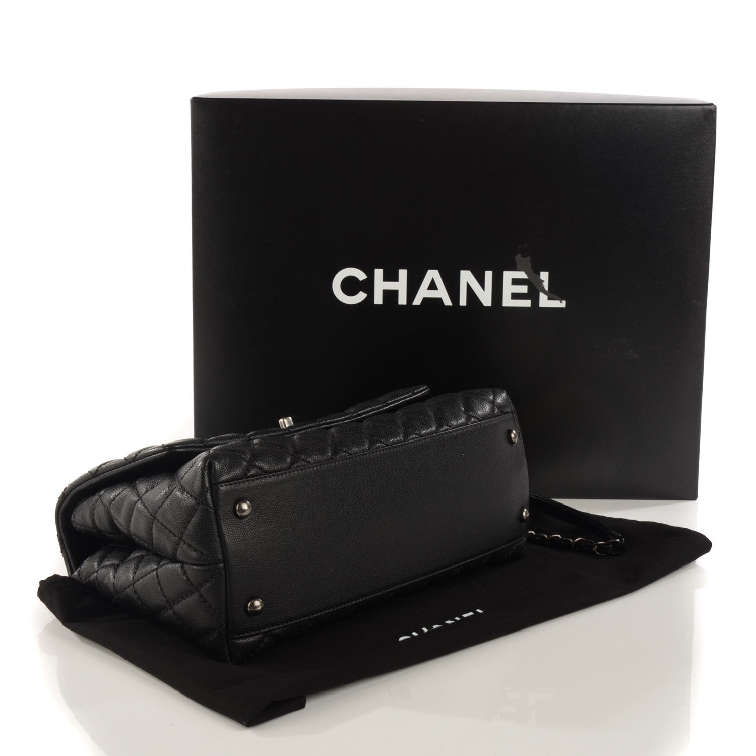 Chanel Caviar Quilted Small Coco Handle Flap Black 4 of 8
