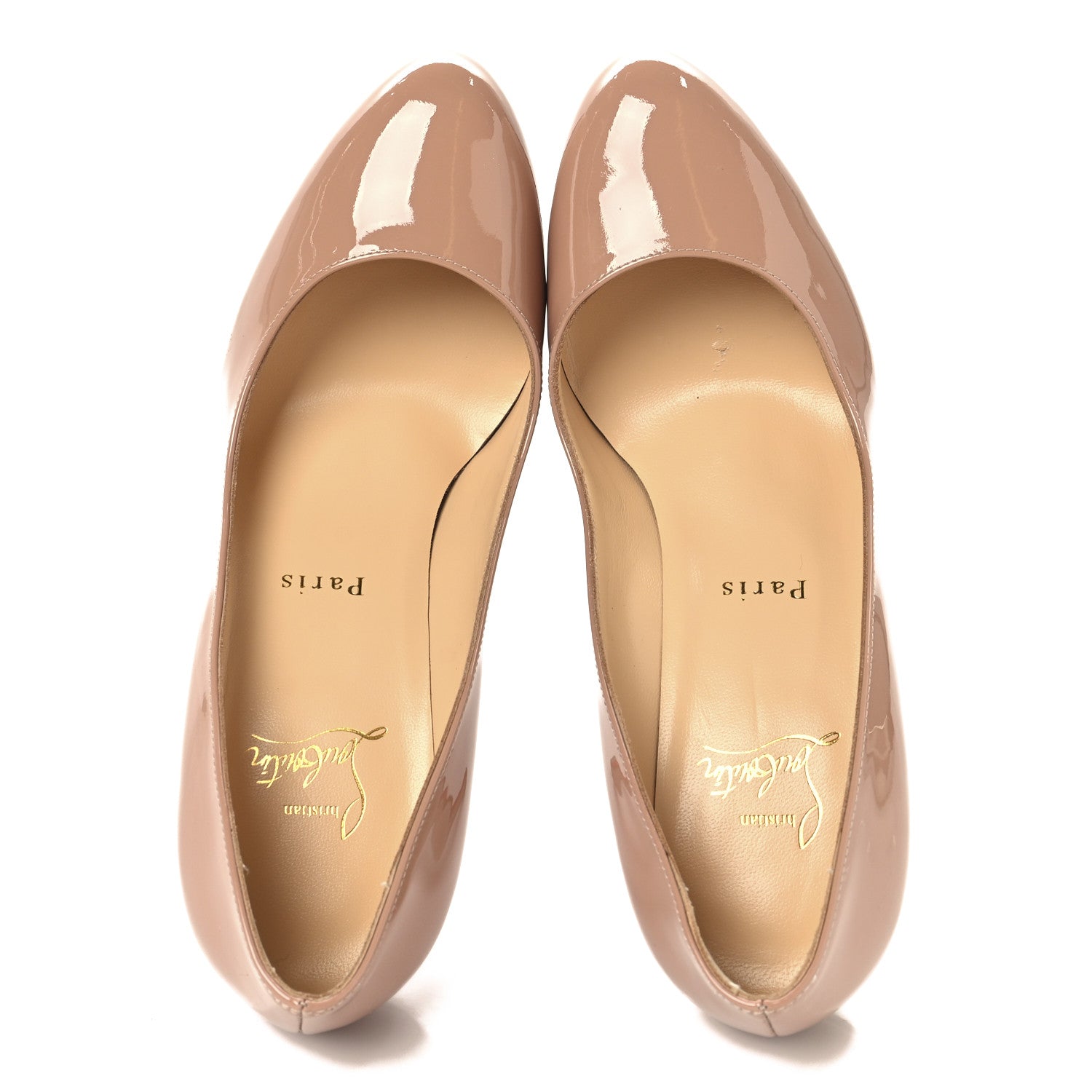 再値下げ！Christian Louboutin ベージュ 36.5インチ Christian Louboutin Patent Merci Allen 85 Pumps 36.5 Nude 1701644