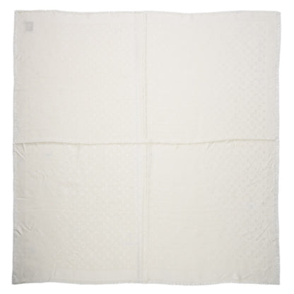 Louis Vuitton Wool Silk Monogram Shawl White 1 of 4