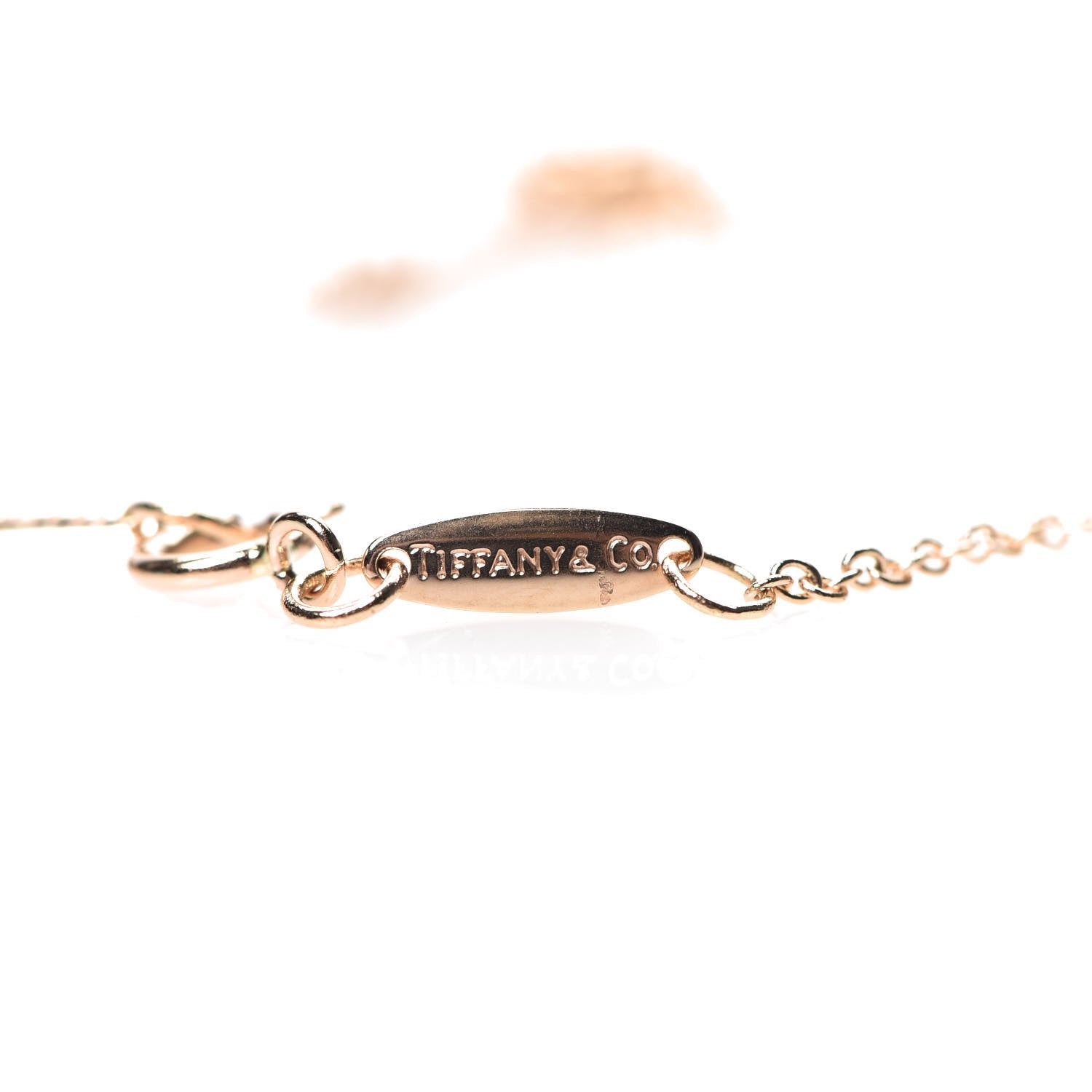 Tiffany 18K Rose Gold Diamond .17ct Elsa Peretti Diamonds by the Yard Pendant Necklace 3 of 7