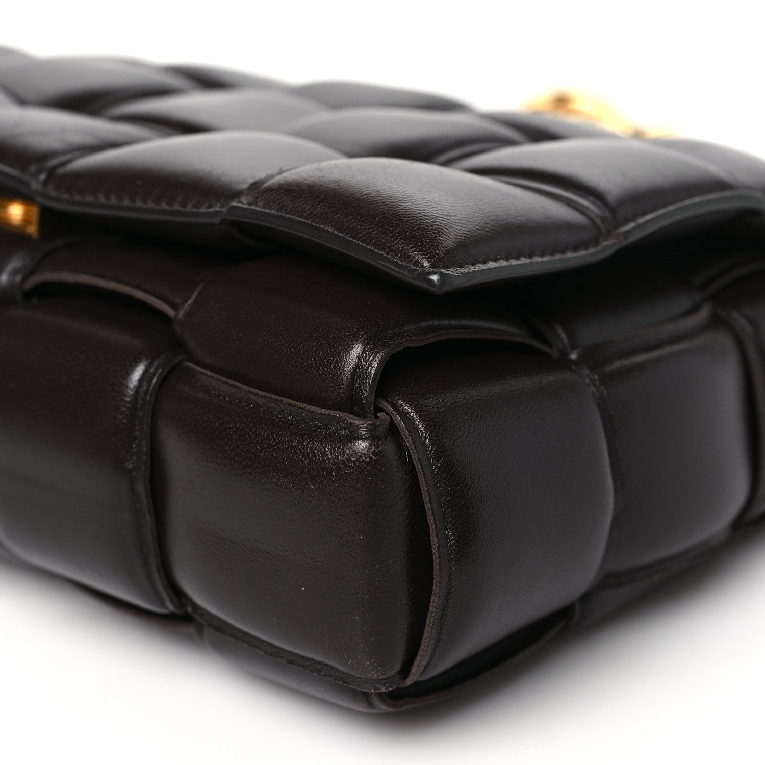 Bottega Veneta Lambskin Maxi Intreccio Padded Chain Cassette Crossbody Bag Fondant 10 of 10