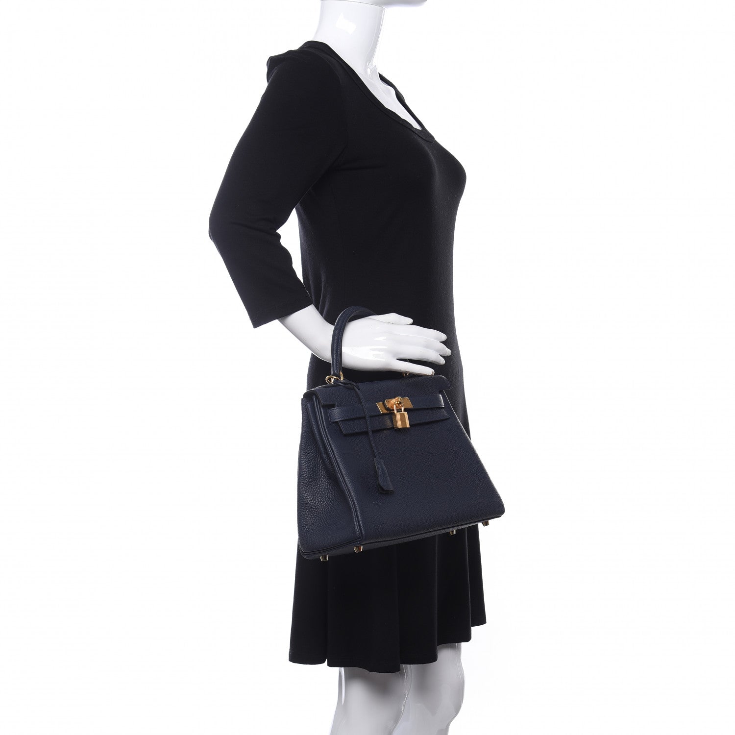 Hermes Togo Kelly Retourne 28 Bleu Nuit 3 of 12