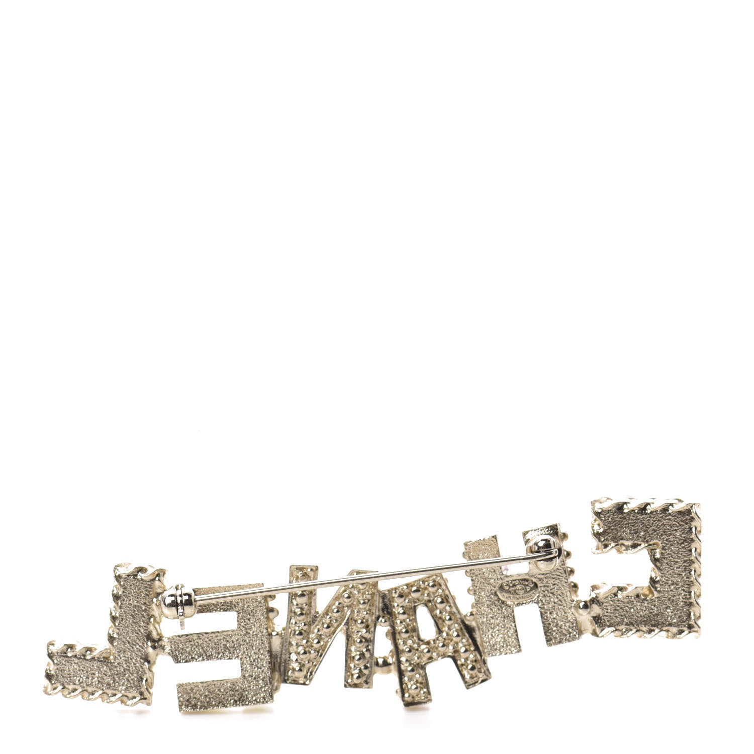 Chanel Pearl Enamel Logo Brooch Multicolor 3 of 4