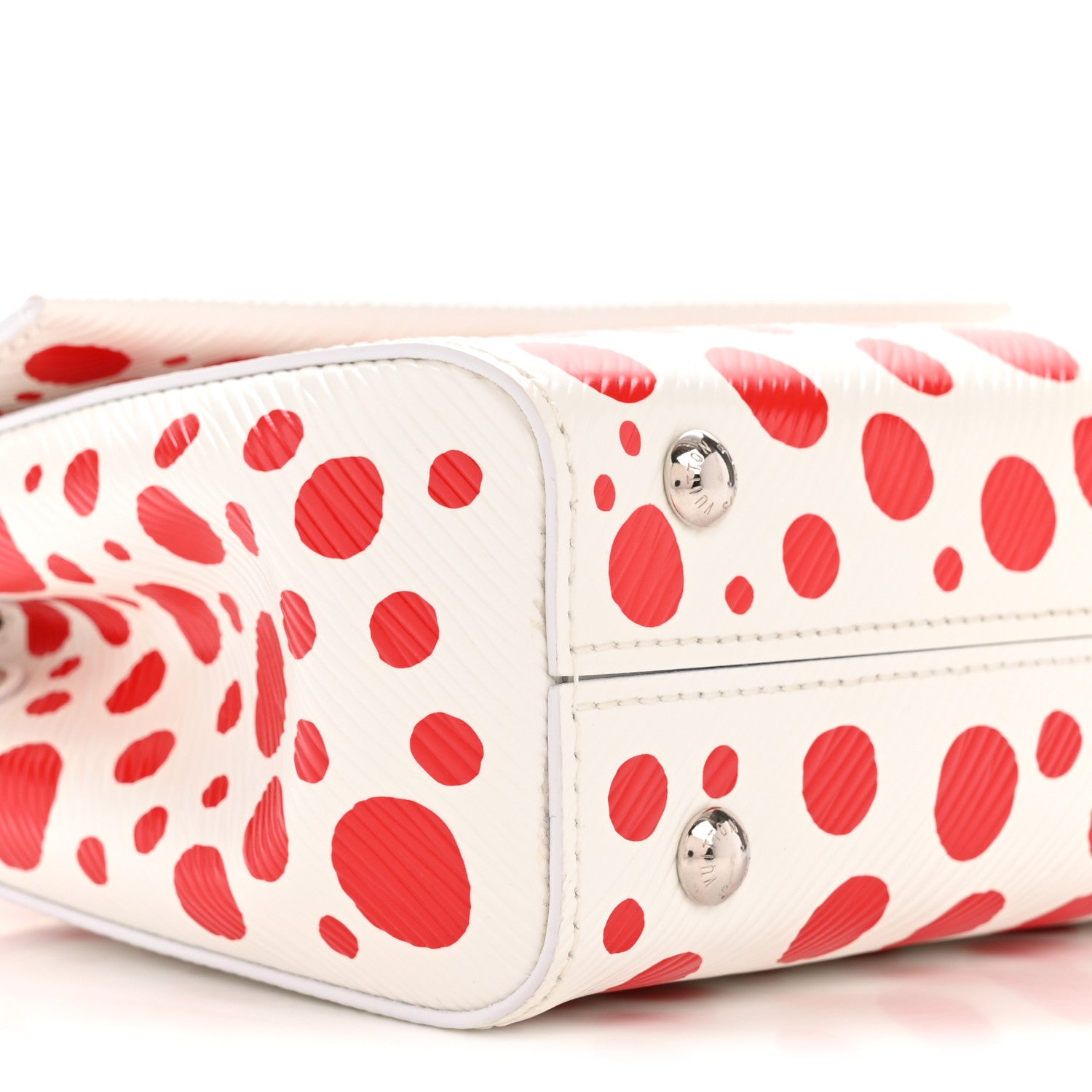 Louis Vuitton LV X YK Monogram Kusama Epi Cluny Mini White Red 9 of 13