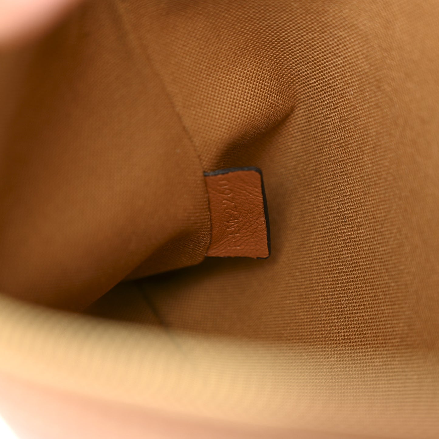 Triomphe Canvas Lambskin Small Pouch Tan
