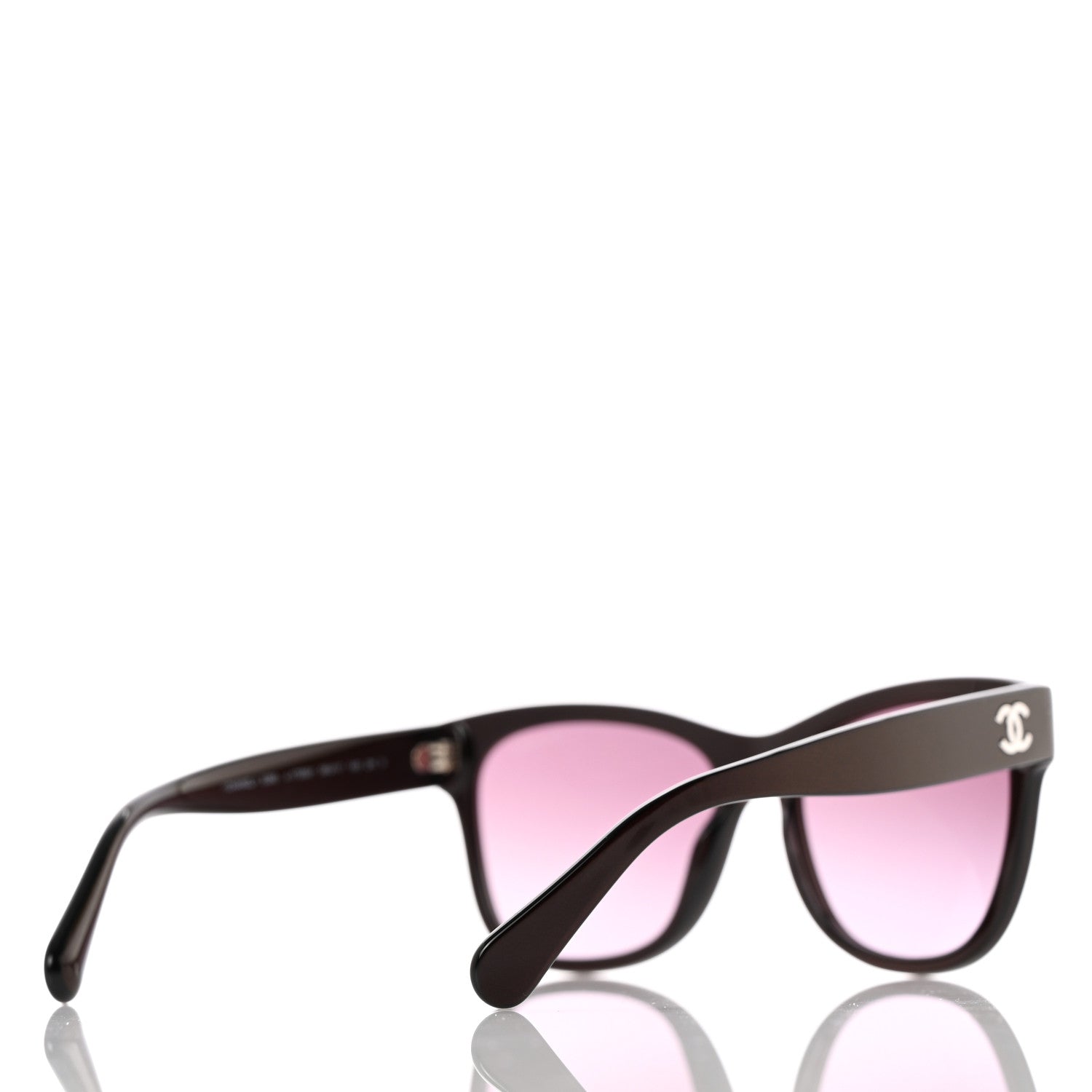 Chanel Acetate Square CC Sunglasses 5380 Burgundy Pink 4 of 9