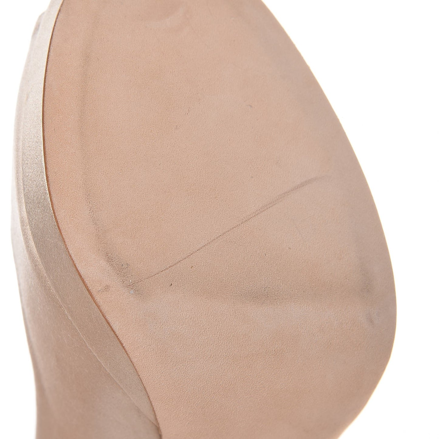 Satin Crystal Bow Grant Peep Toe Pumps 39.5 Beige