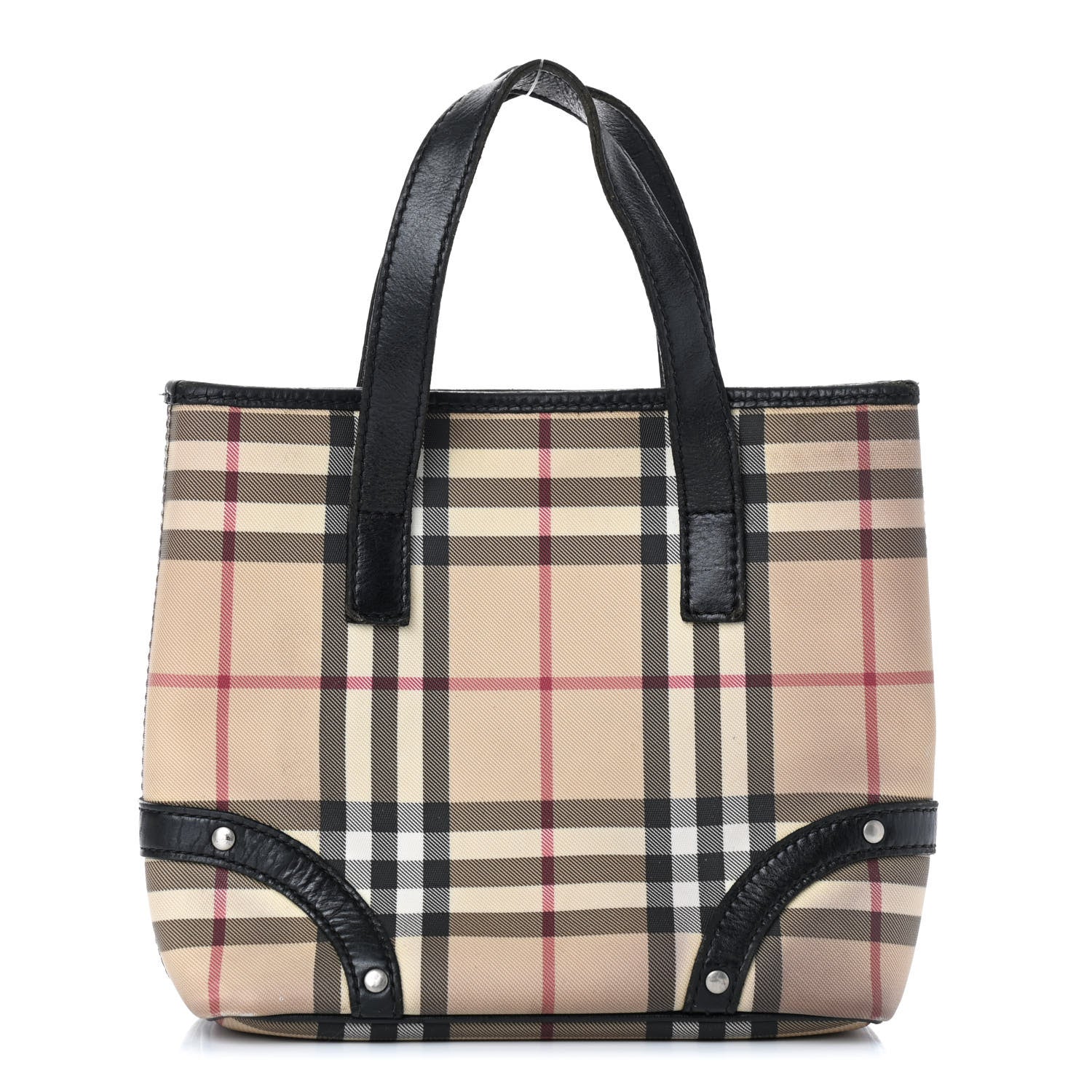Burberry House Check Studded Tote Black 1 of 13