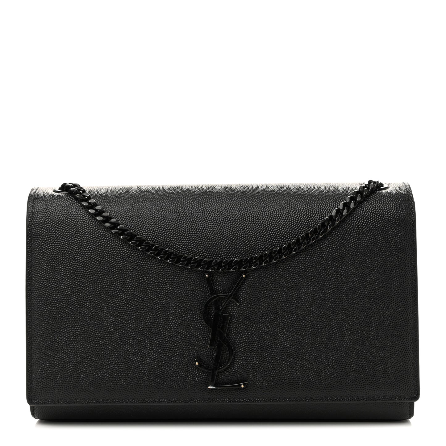 Grain De Poudre Medium Classic Monogram Monochrome Kate Satchel Black
