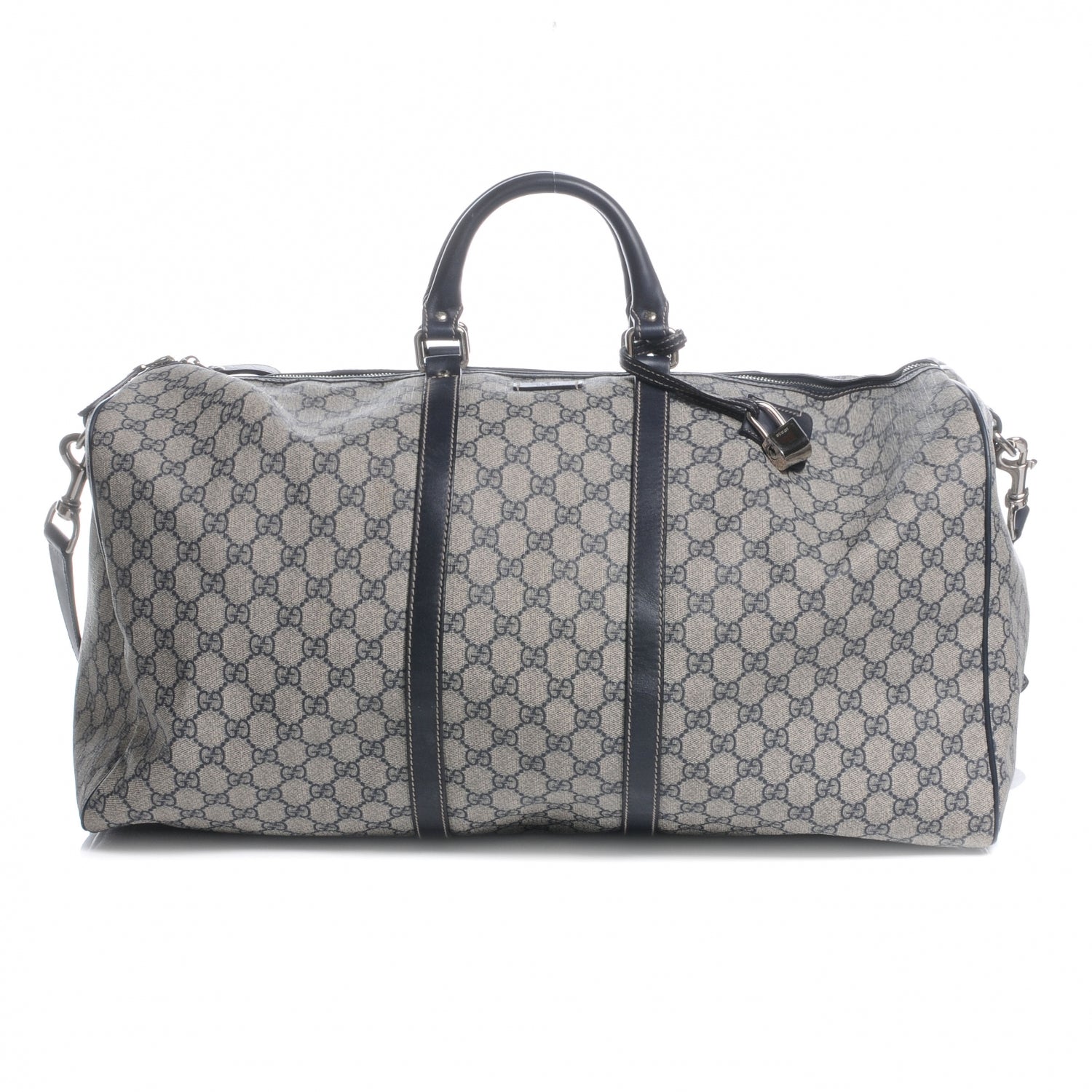 Gucci GG Plus Monogram Large Carry On Duffle Bag Navy 1 of 8