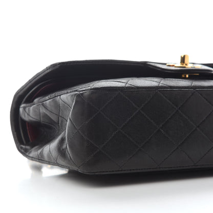Chanel Lambskin Quilted Medium Double Flap Black 9 of 10