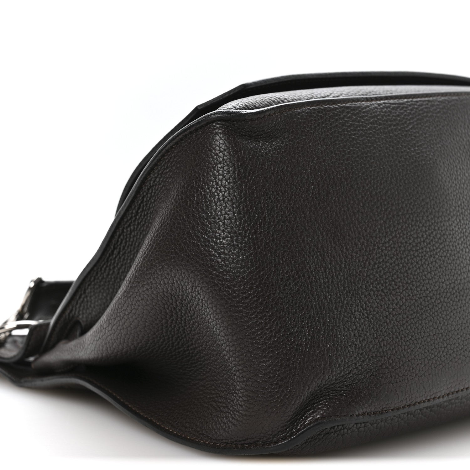 Hermes Taurillon Clemence Jypsiere 37 Chocolate 9 of 10