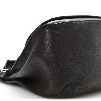 Hermes Taurillon Clemence Jypsiere 37 Chocolate 9 of 10